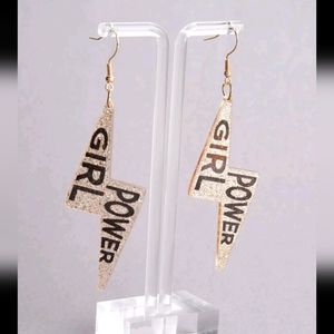 🍉5 for $25* Girl Power Lightening Bolt Earrings